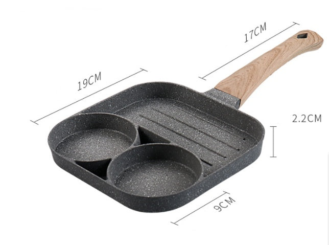 Multi Functional 4 Hole Frying Pan Stone Four Hole Omelet Pan