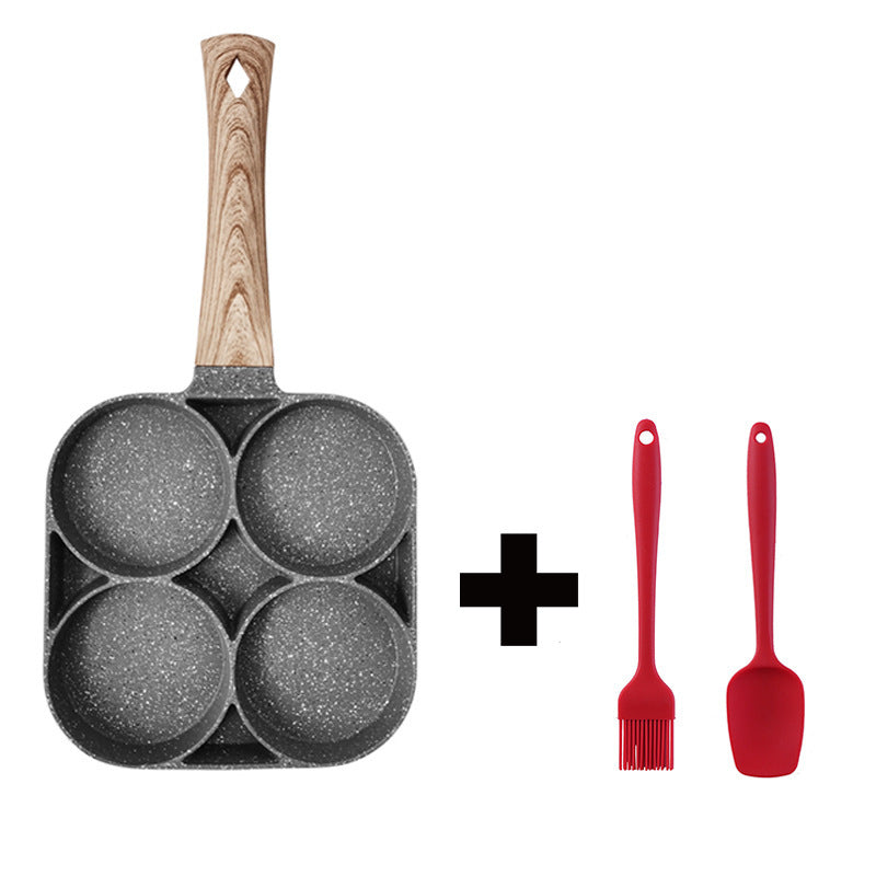 Multi Functional 4 Hole Frying Pan Stone Four Hole Omelet Pan