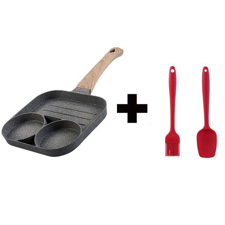 Multi Functional 4 Hole Frying Pan Stone Four Hole Omelet Pan