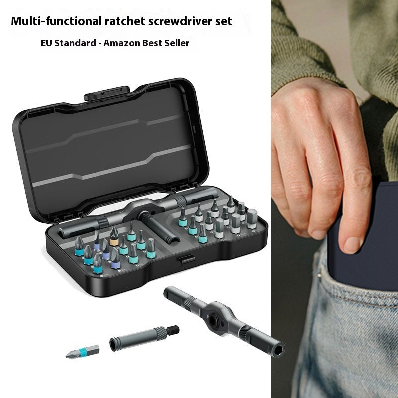 ✨24 in 1 DlY Screwdriver Set Magnetic Compact and Portable Ratchet Screwdriver