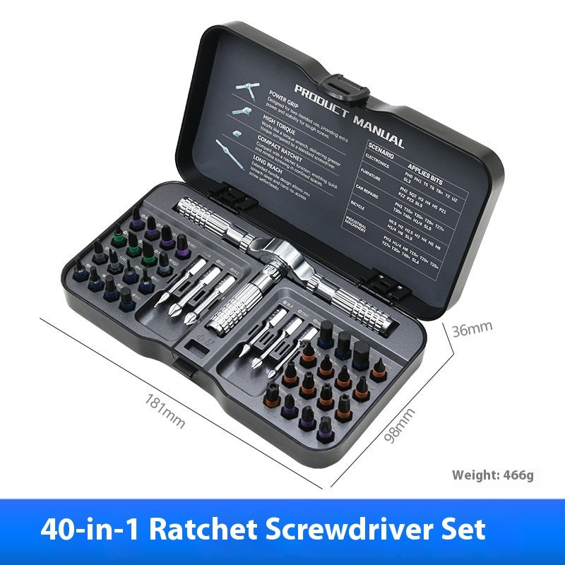 ✨24 in 1 DlY Screwdriver Set Magnetic Compact and Portable Ratchet Screwdriver