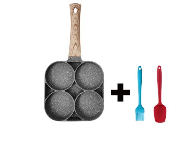 Multi Functional 4 Hole Frying Pan Stone Four Hole Omelet Pan