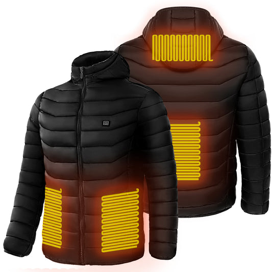 ❄️ Stay Warm Anywhere – Electric Heated Jacket with Hood (9 Zones) ⚡