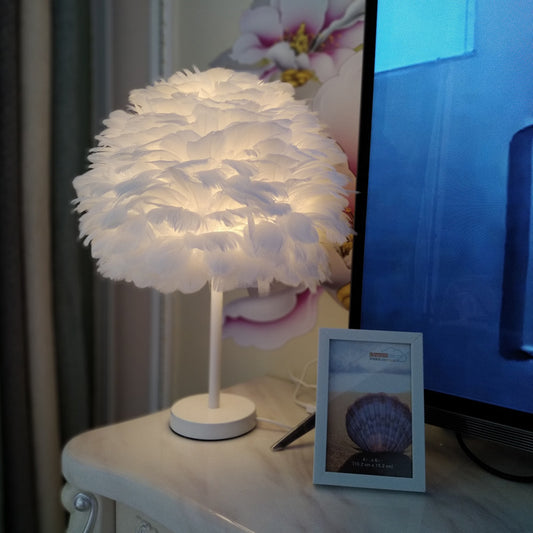 Bedroom Artistic Lamp Feather Table Lamp