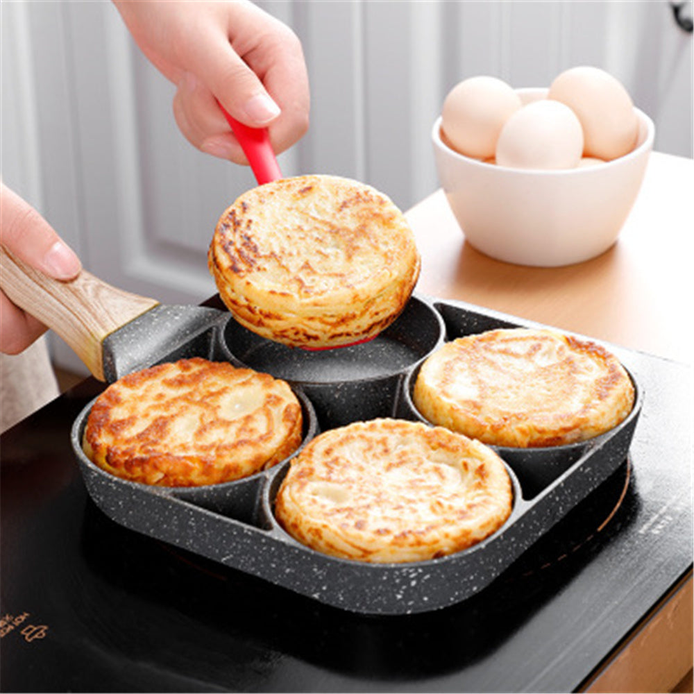 Multi Functional 4 Hole Frying Pan Stone Four Hole Omelet Pan